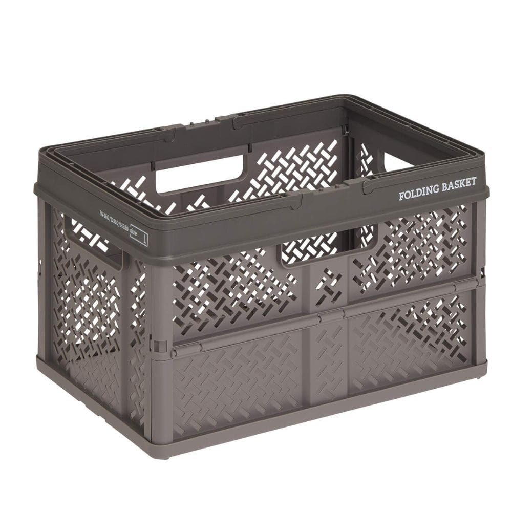 天馬 折りたたみバスケットハンドル付きL グレー