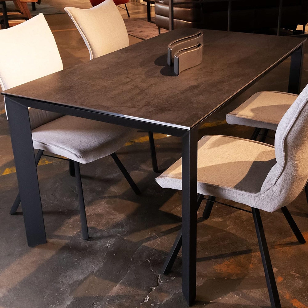 ダイニングテーブル Granada ストームグレー165　メーカー直送▼返品・キャンセル不可【他商品との同時購入不可】