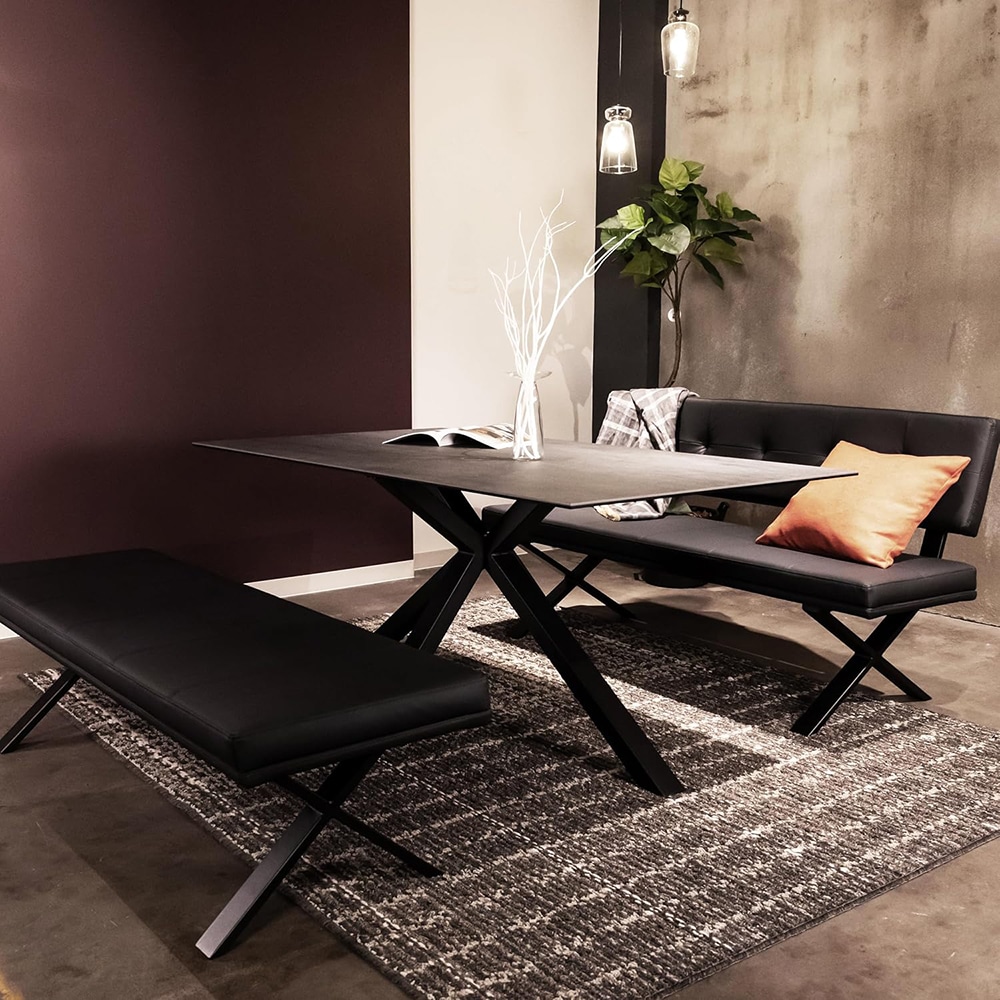 ダイニングセット ブレシア ストームグレー-BK 165 メーカー直送▼返品・キャンセル不可【他商品との同時購入不可】