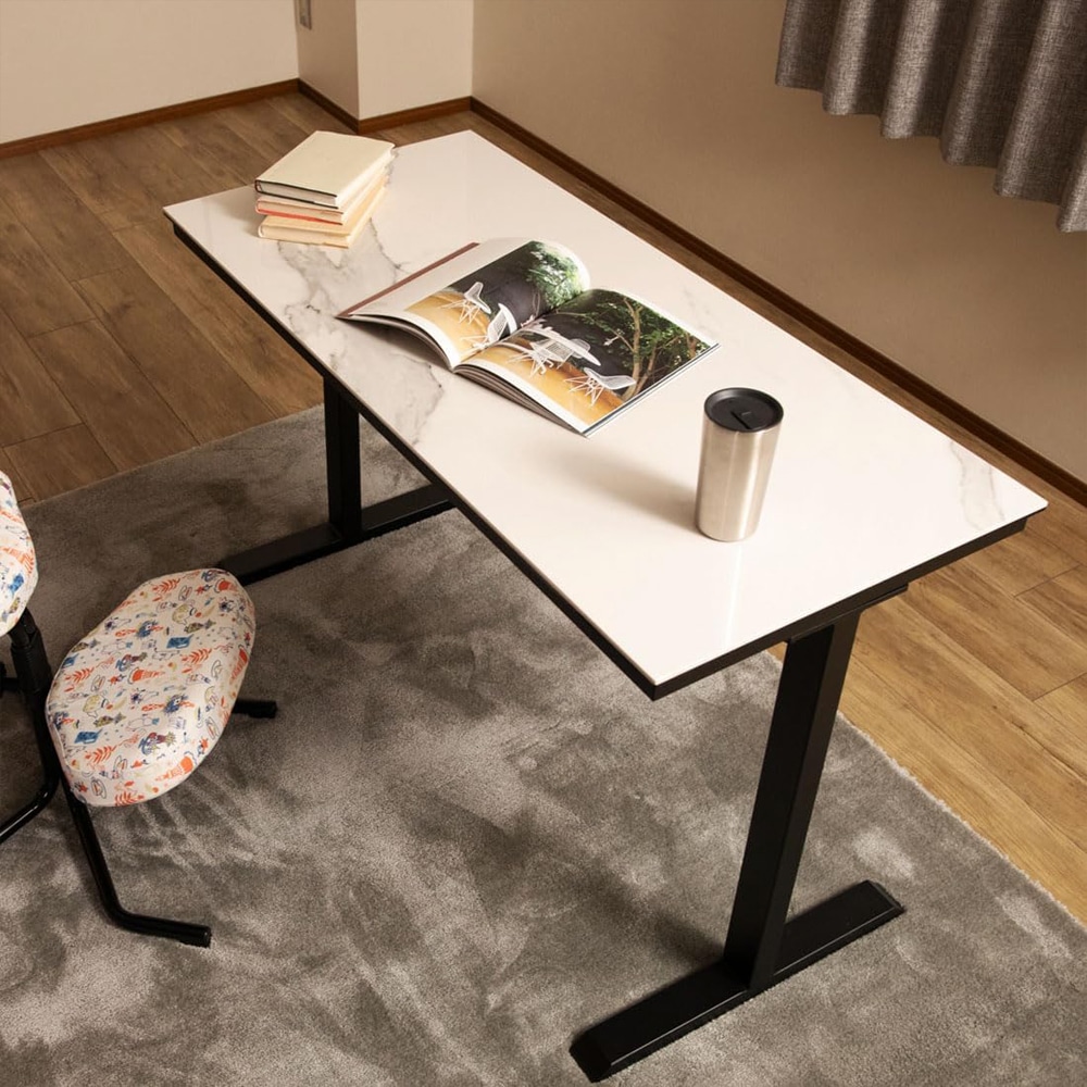 機能性デスク Rosen セラミック120 パールホワイト　メーカー直送▼返品・キャンセル不可【他商品との同時購入不可】