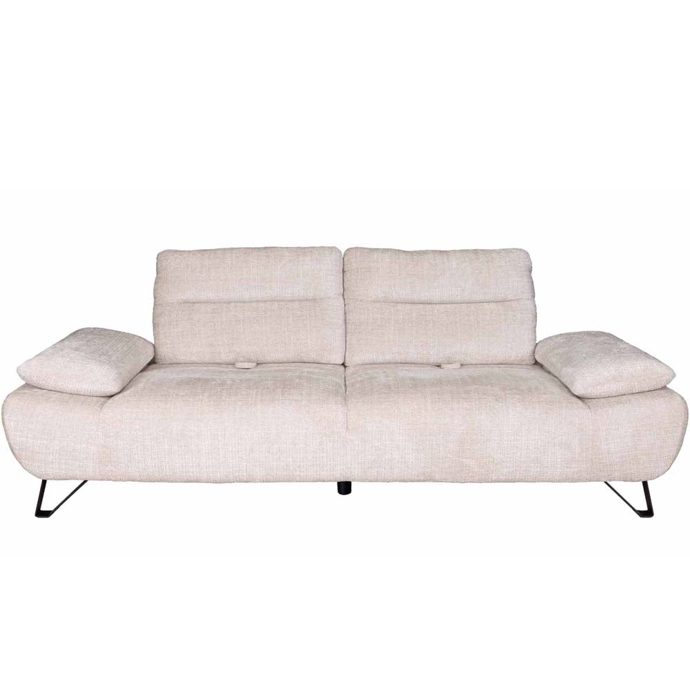 ソファー CROWN 3P WH メタル脚 設置付 メーカー直送▼返品・キャンセル不可【他商品との同時購入不可】