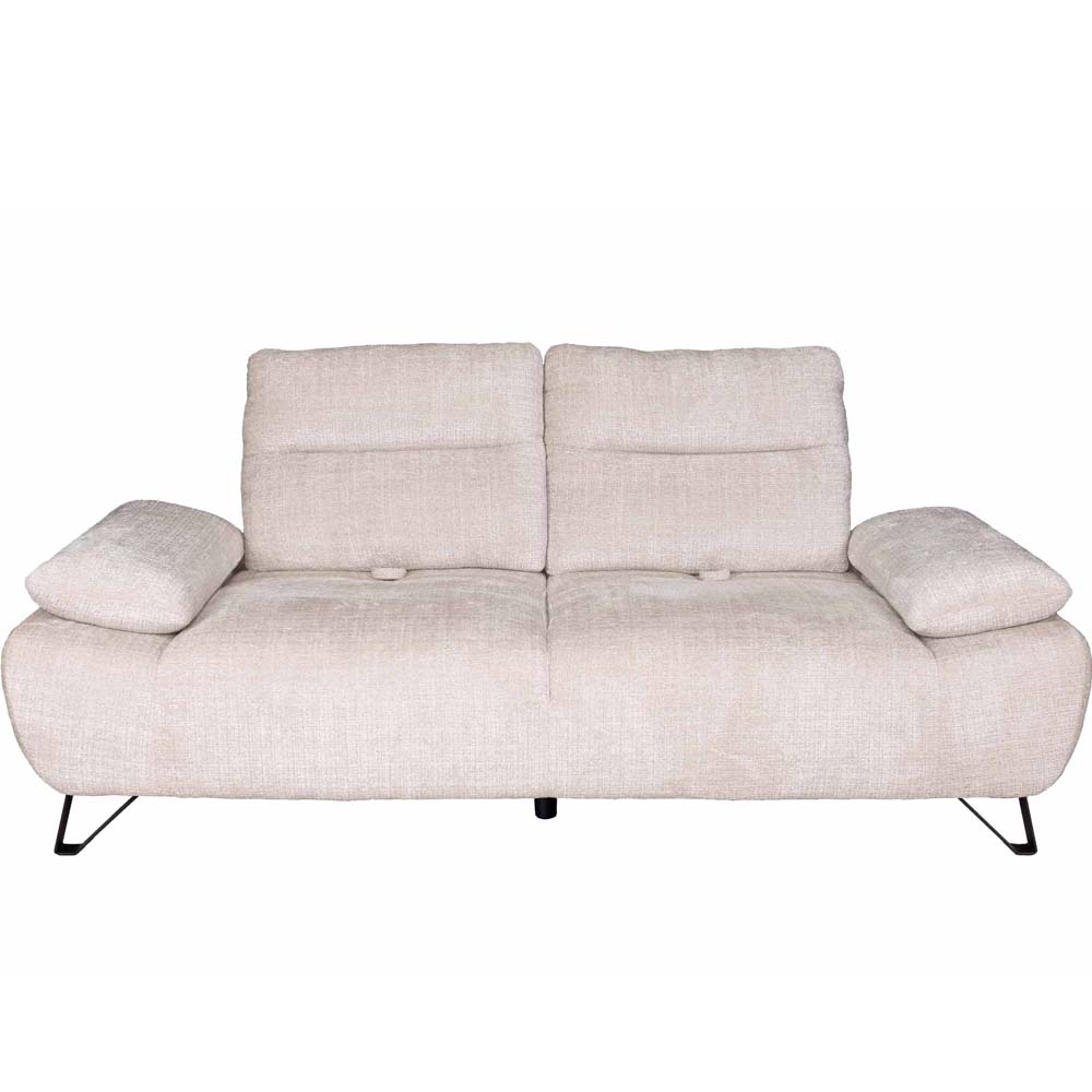 ソファー CROWN 2.5P WH メタル脚 設置付 メーカー直送▼返品・キャンセル不可【他商品との同時購入不可】