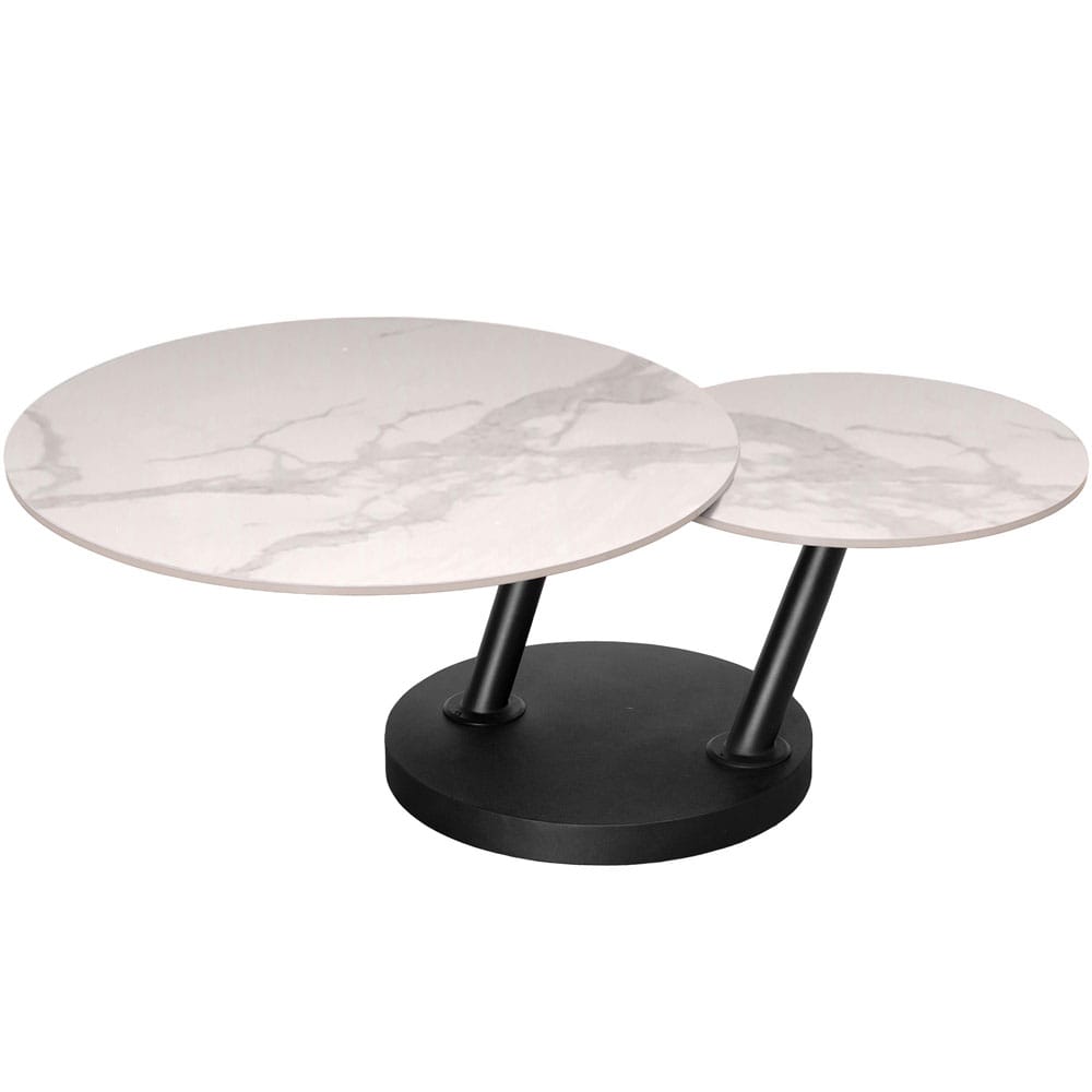 ムービングテーブルMorgan セラミックシャインホワイト メーカー直送▼返品・キャンセル不可【他商品との同時購入不可】