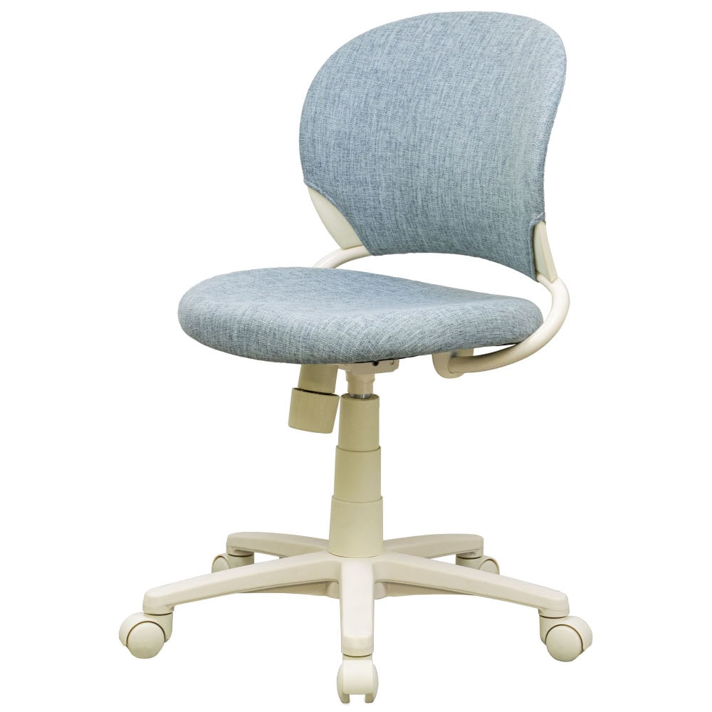 回転チェア lafan ライトブルー ファブリック コンパクト メーカー直送 ▼返品・キャンセル不可【他商品との同時購入不可】