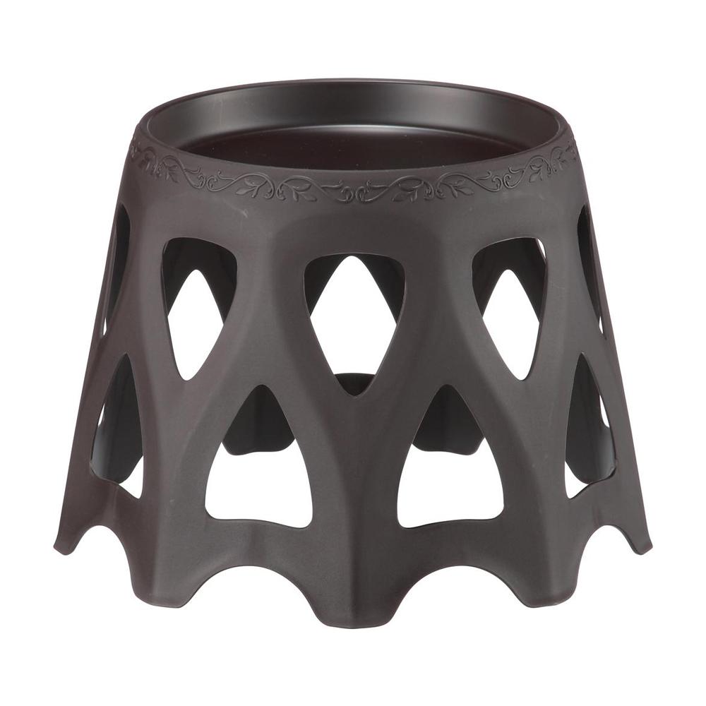 アップルウェアー 受皿付きスタンド ダークブラウン