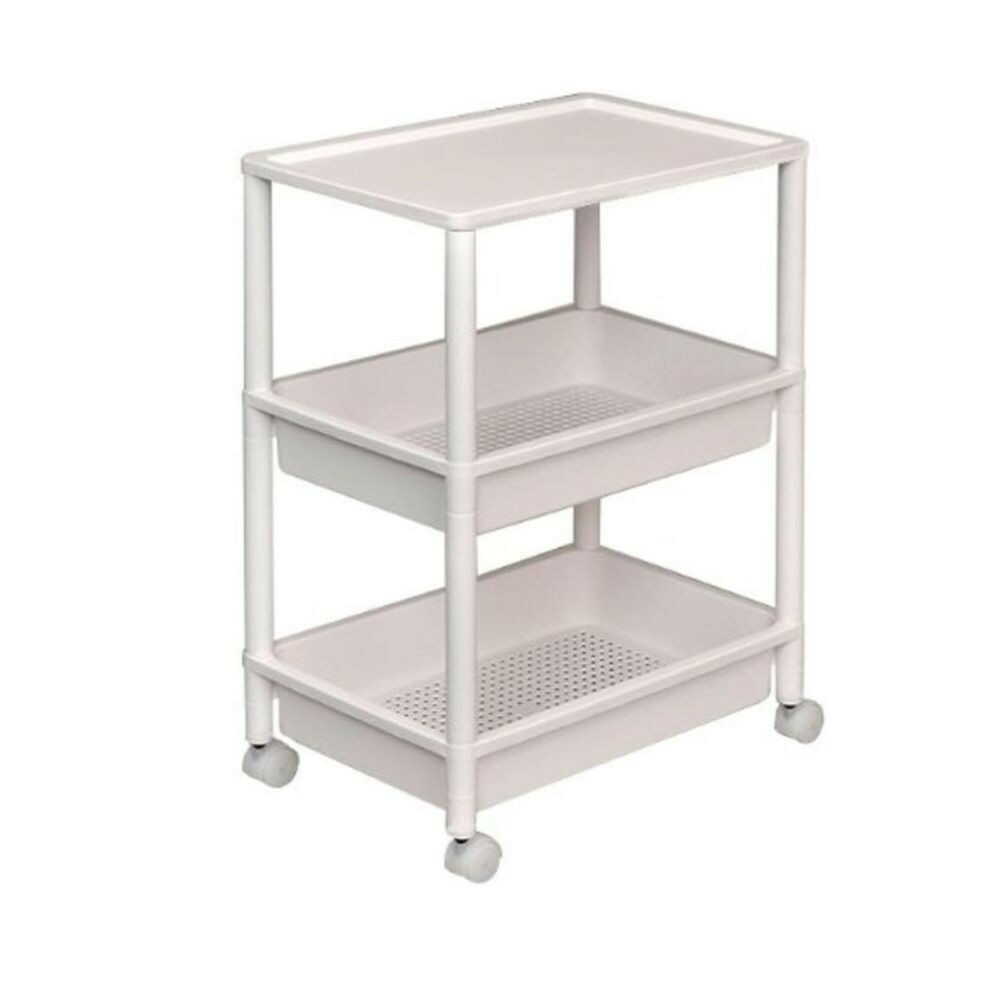 和泉化成 ワイドワゴン3段 ホワイト