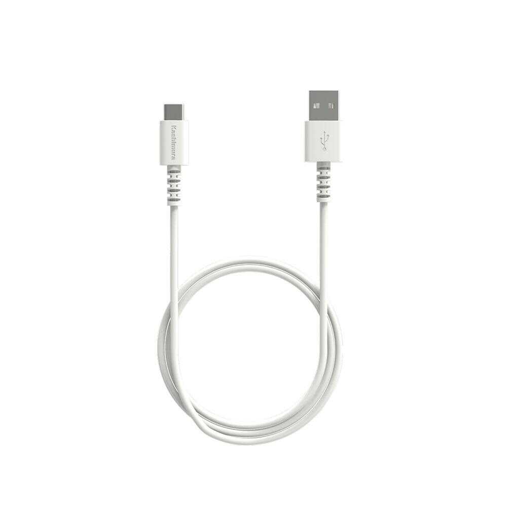 カシムラ USB充電＆同期ケーブル 50cm A‐C WH AJ639