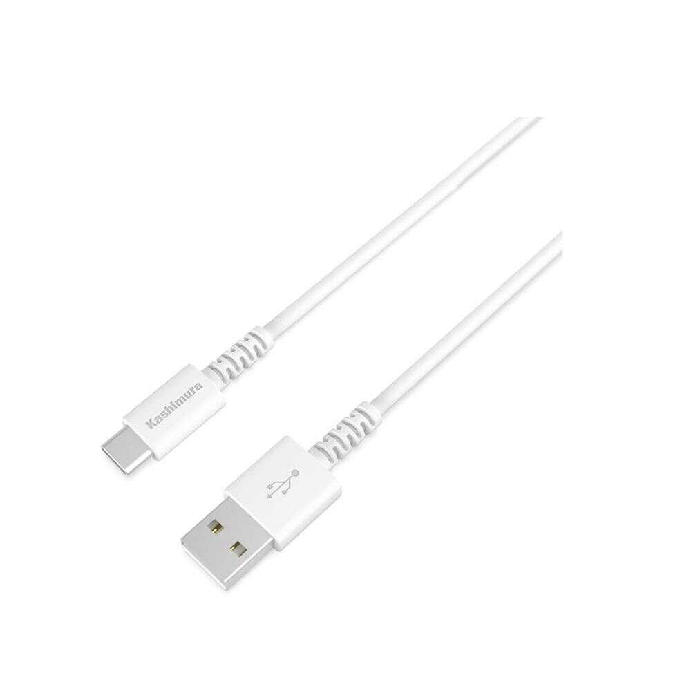 カシムラ USB充電＆同期ケーブル 1.2m A‐C WH AJ640
