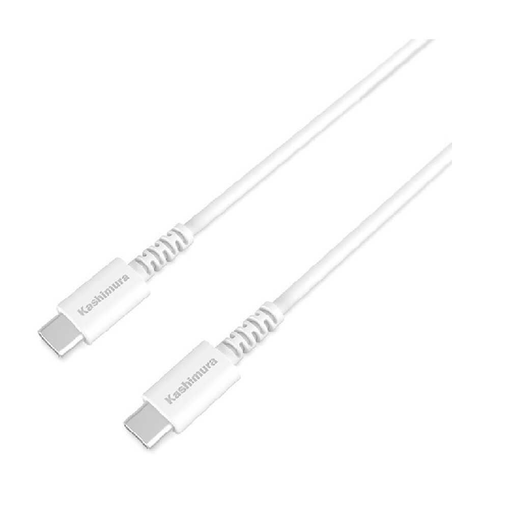 カシムラ USB充電&同期C-Cケーブル2m 100W WH AJ647
