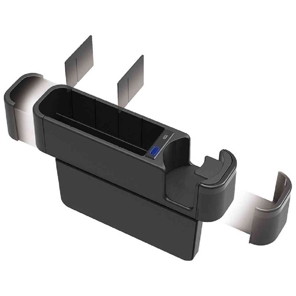 カシムラ シートポケット USB-A／Cポート付 DC080
