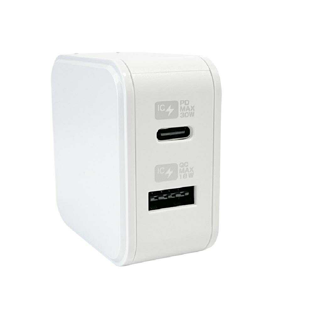 カシムラ AC USBA+C PD30W 自動識別 リバーシブル AC048