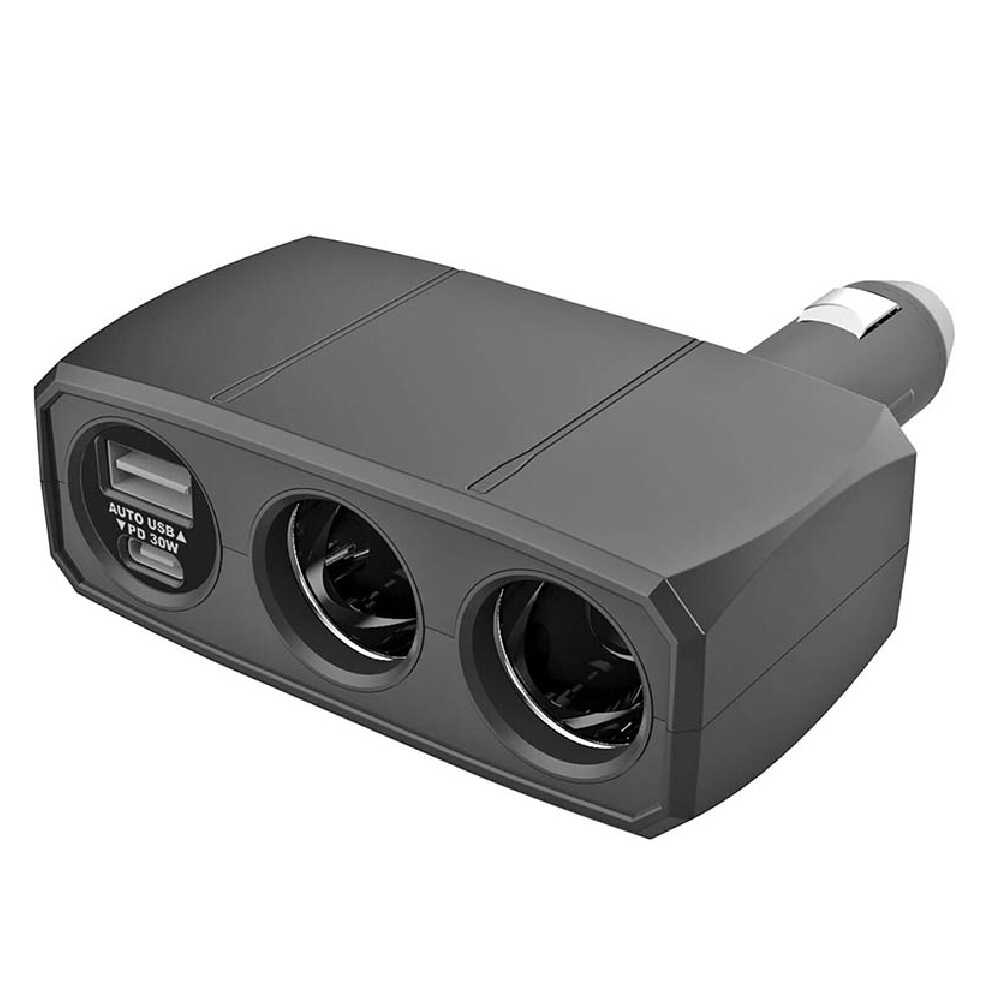 カシムラ 2連ダイレクトソケットPD30W／リバーシブルUSB自動判定 KX246