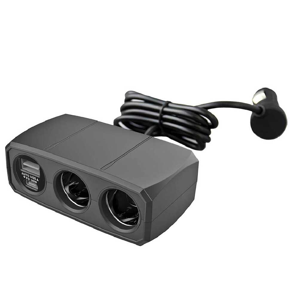 カシムラ 2連セパレートソケットPD30W／リバーシブルUSB自動判定 KX247