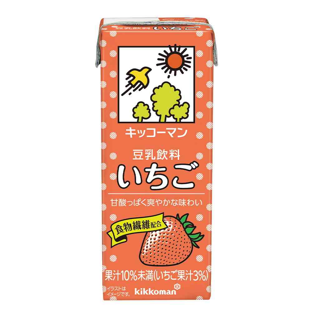 ◆キッコーマン 豆乳飲料 いちご 200ml   [18個セット]