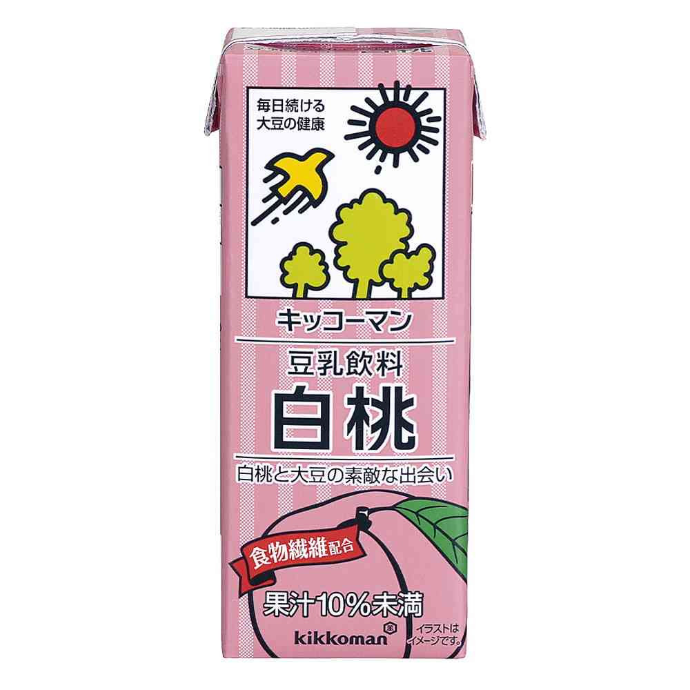 ◆キッコーマン 豆乳飲料 白桃 200ml   [18個セット]