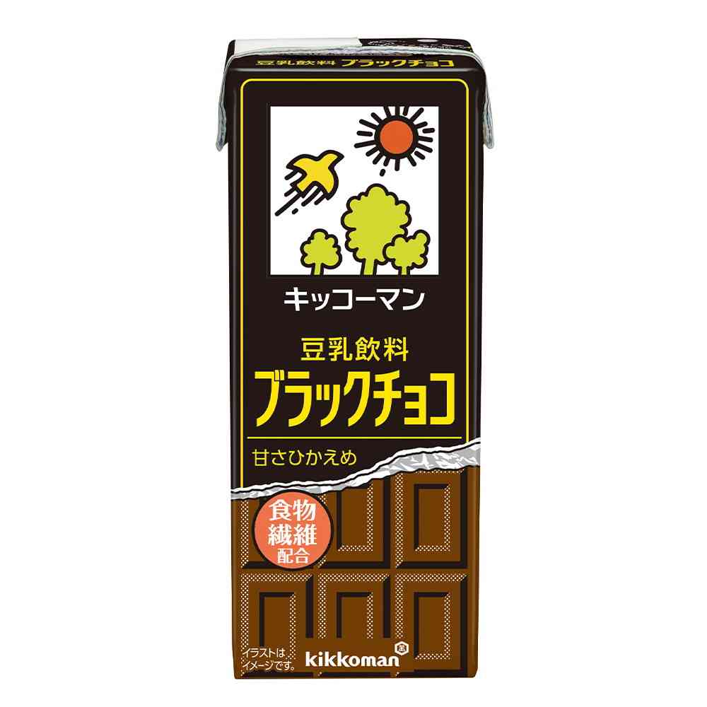 ◆キッコーマン 豆乳飲料 ブラックチョコ 200ml   [18個セット]