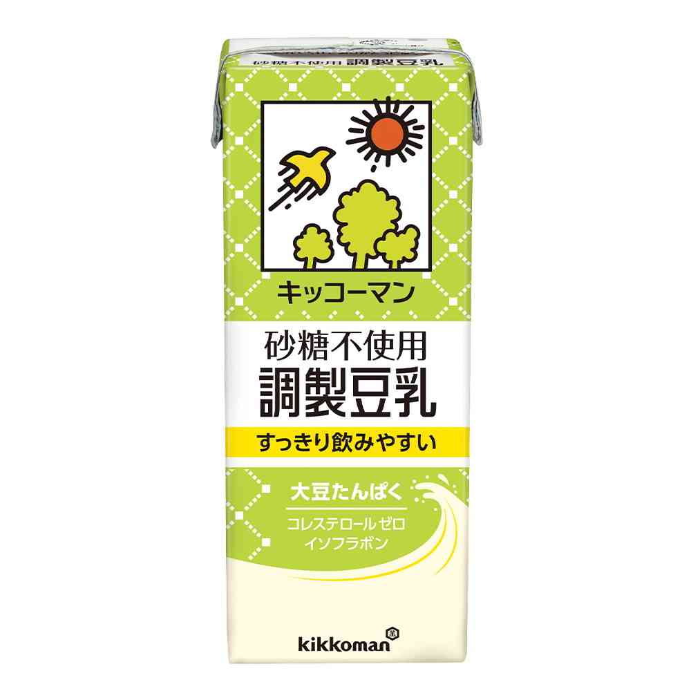◆キッコーマン 砂糖不使用 調製豆乳 200ml   [18個セット]