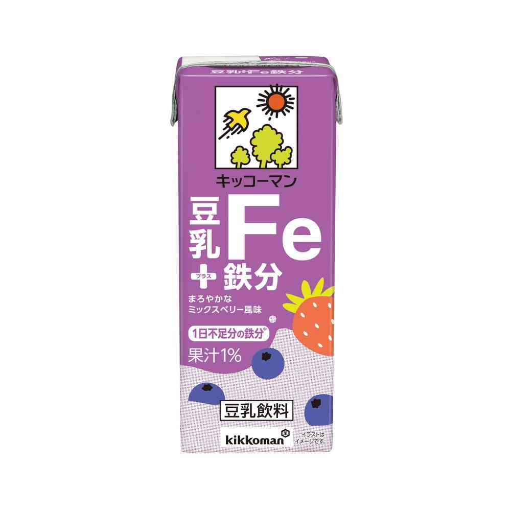 ◆キッコーマン 豆乳＋鉄分 200ml   [18個セット]