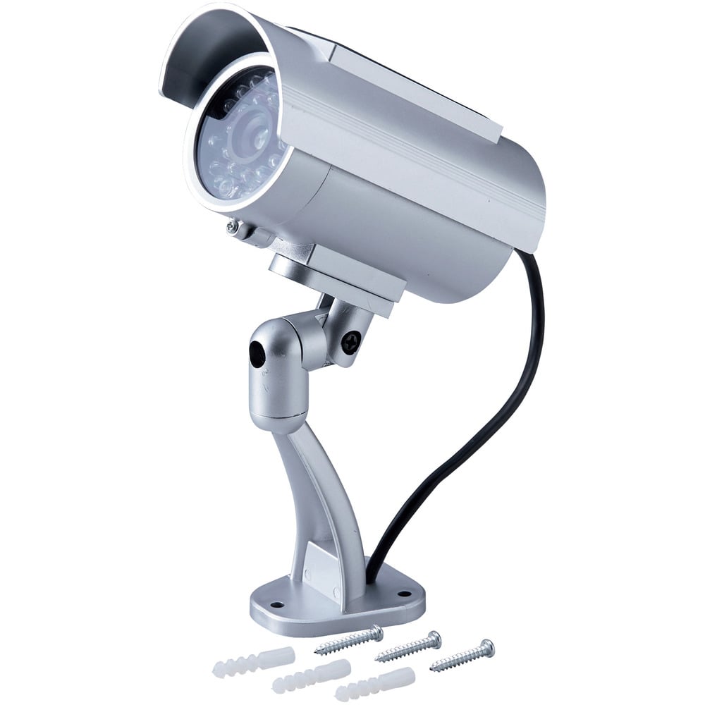 ダミー防犯カメラ ソーラー充電式 防雨タイプ 352073 メーカー直送 ▼返品・キャンセル不可[他商品との同時購入不可]