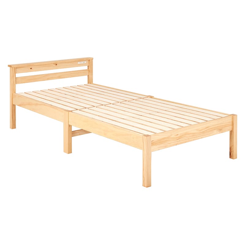 組立簡単 宮棚付きシングルベッド MB-5151SNA メーカー直送 ▼返品・キャンセル不可[他商品との同時購入不可]