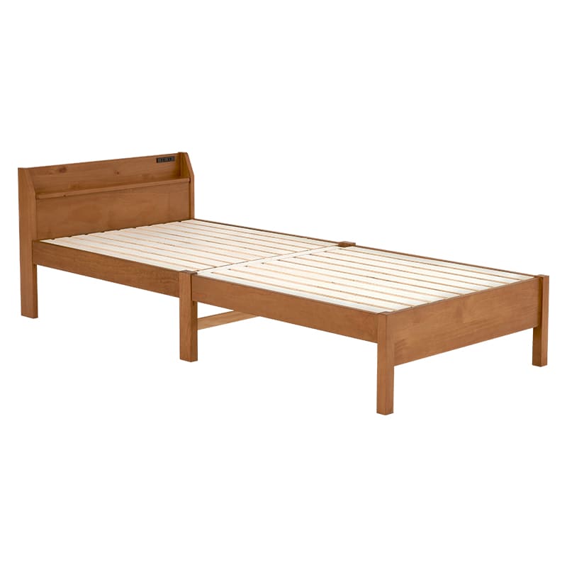 組立簡単 シングルベッド MB-5096S-LBR 【直送品】 返品・キャンセル・他商品と同時購入は不可