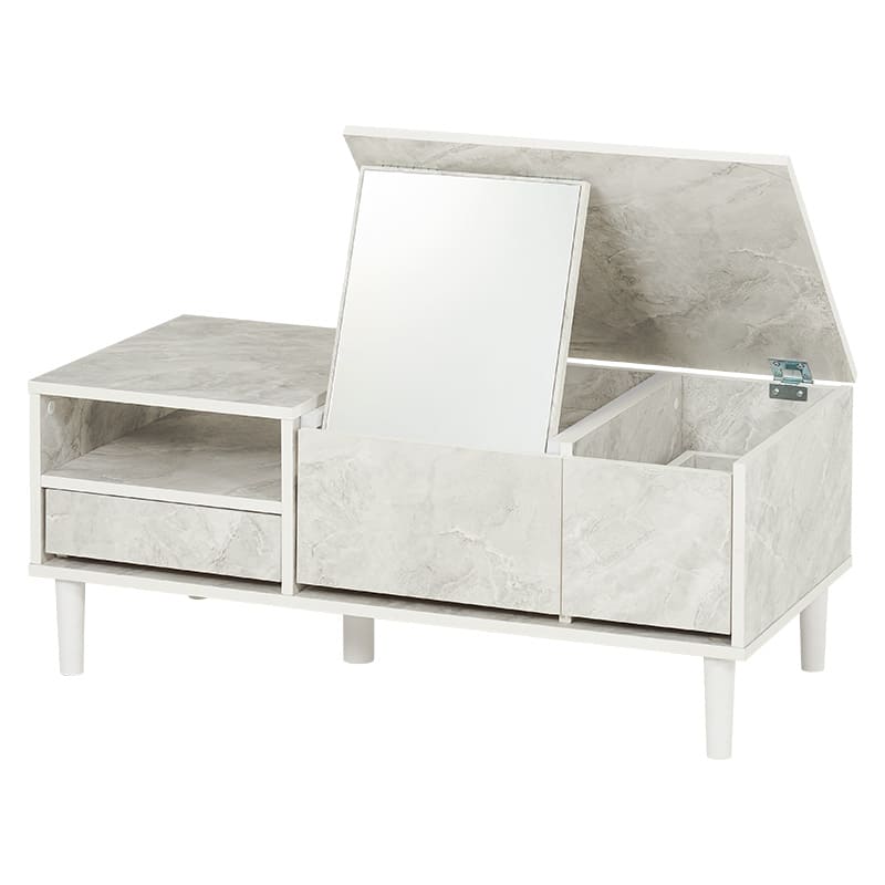 コスメテーブル RD-1126MWH メーカー直送 ▼返品・キャンセル不可【他商品との同時購入不可】