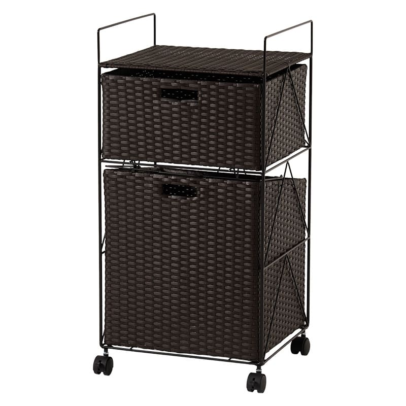 ランドリー 幅40cm RAN-2457DBR メーカー直送 ▼返品・キャンセル不可【他商品との同時購入不可】