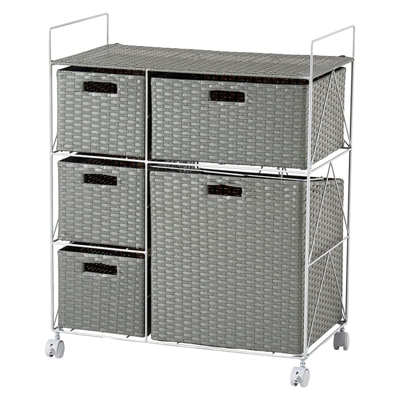 ランドリー 幅65cm RAN-2458GY メーカー直送 ▼返品・キャンセル不可【他商品との同時購入不可】