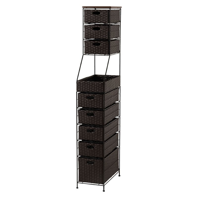 ランドリーチェスト 幅25cm RAN-2461DBR メーカー直送 ▼返品・キャンセル不可【他商品との同時購入不可】