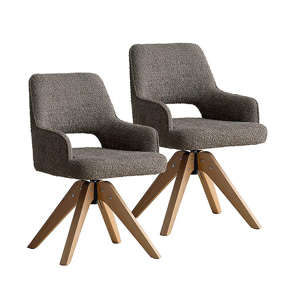 回転ダイニングチェア オリア2脚 CH-C5686-2 ブラウン メーカー直送 ▼返品・キャンセル不可【他商品との同時購入不可】