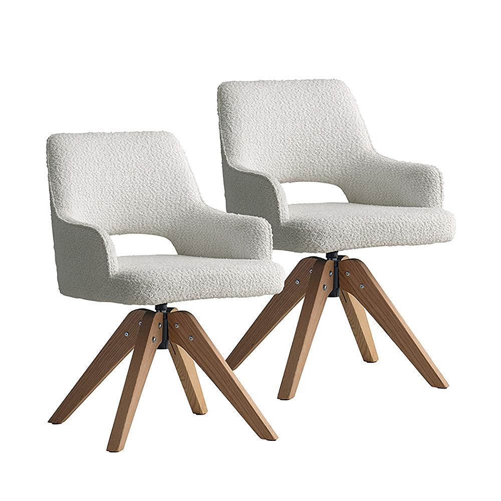 回転ダイニングチェア オリア2脚 CH-C5686-2 ホワイト メーカー直送 ▼返品・キャンセル不可【他商品との同時購入不可】