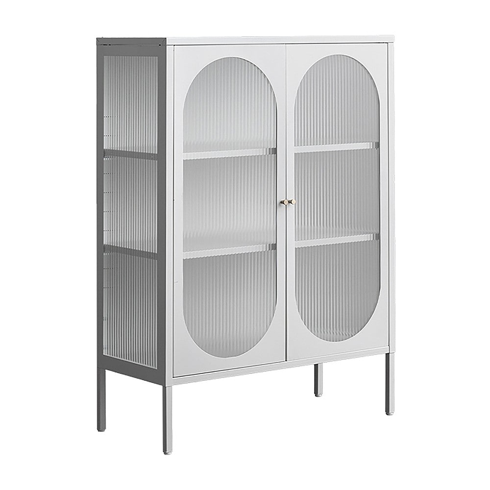 ガラスキャビネット ムーン CBN-1100 ホワイト メーカー直送 ▼返品・キャンセル不可【他商品との同時購入不可】