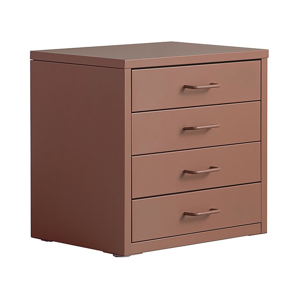 ドロワーキャビネット ムーン DCB-4D コーラルピンク メーカー直送 ▼返品・キャンセル不可【他商品との同時購入不可】