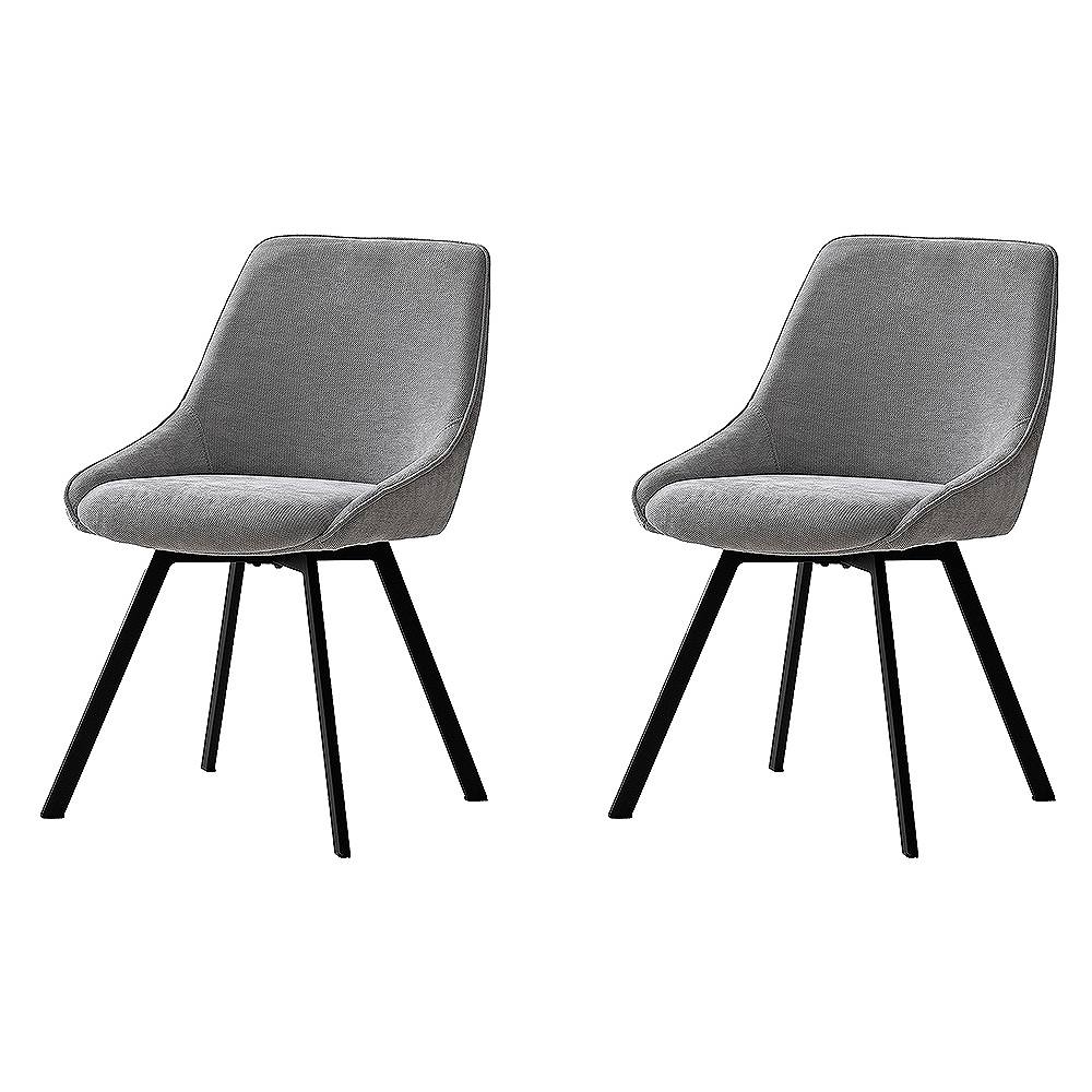 回転チェア ハースト 2脚 CH-A5086-2 グレー メーカー直送 ▼返品・キャンセル不可【他商品との同時購入不可】