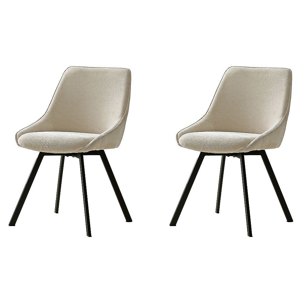 回転チェア ハースト 2脚 CH-A5086-2 ベージュ メーカー直送 ▼返品・キャンセル不可【他商品との同時購入不可】