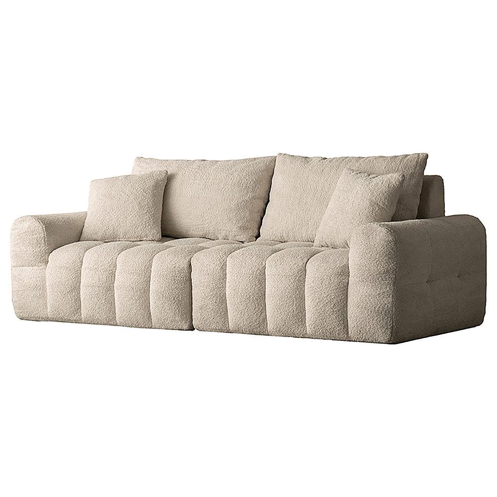 ブークレソファ アルビー3P SF-V203P ホワイト メーカー直送 ▼返品・キャンセル不可【他商品との同時購入不可】