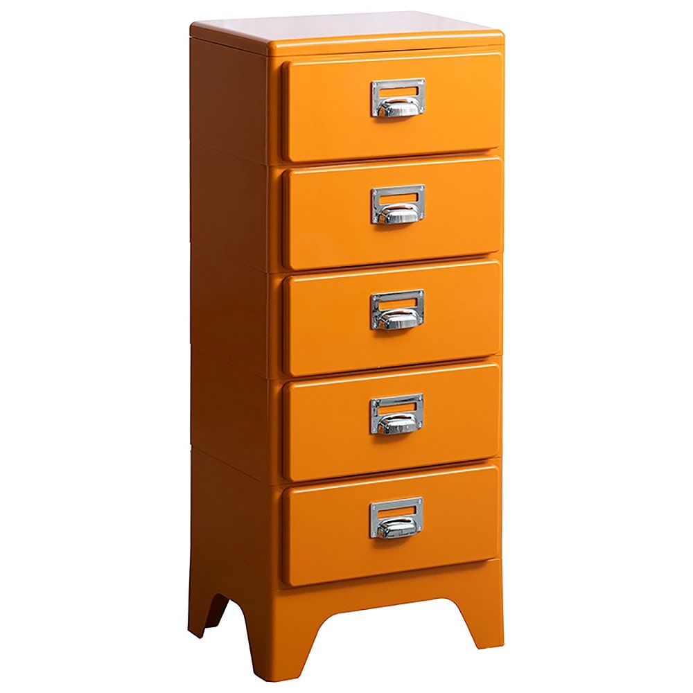 多段チェスト クラン CBN-H005 オレンジ メーカー直送 ▼返品・キャンセル不可[他商品との同時購入不可]