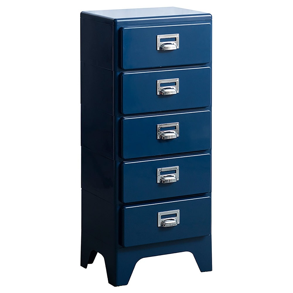 多段チェスト クラン CBN-H005 ネイビー メーカー直送 ▼返品・キャンセル不可[他商品との同時購入不可]