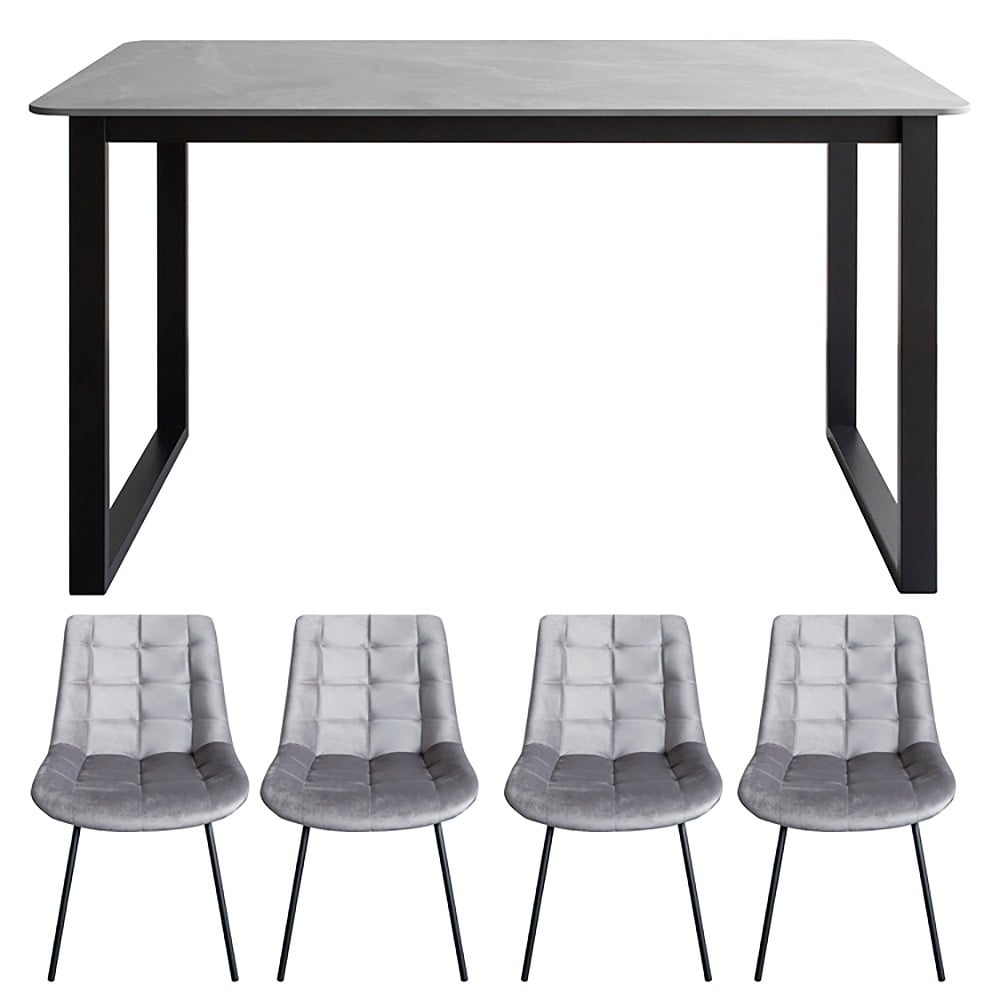 テーブル・チェア4脚セット DNT-1001/DCH-1000 メーカー直送 ▼返品・キャンセル不可[他商品との同時購入不可]