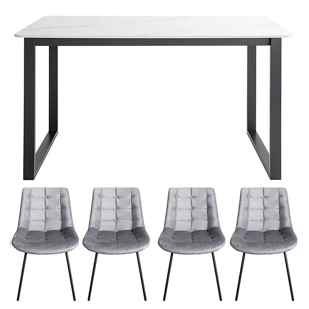 テーブル・チェア4脚セット DNT-1001/DCH-1000 メーカー直送 ▼返品・キャンセル不可[他商品との同時購入不可]