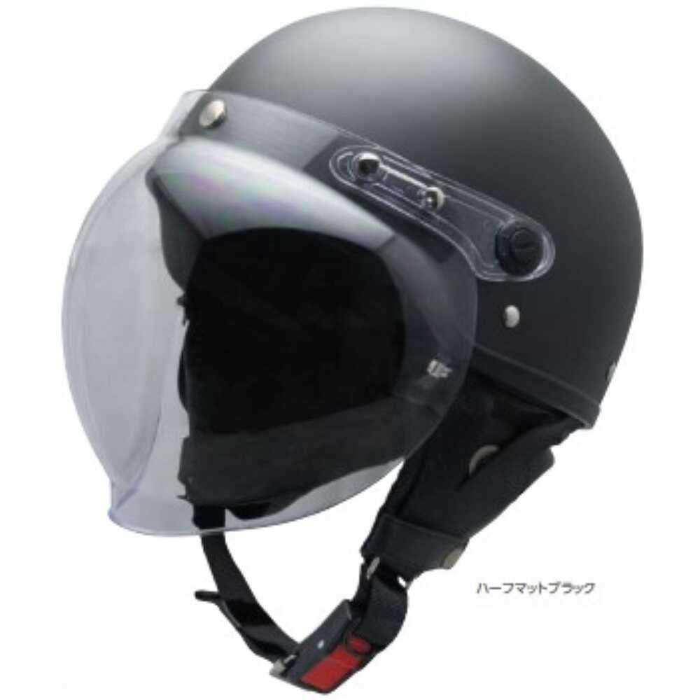 石野商会 バブルシールド付ハーフヘルメット ISN21101HMBK