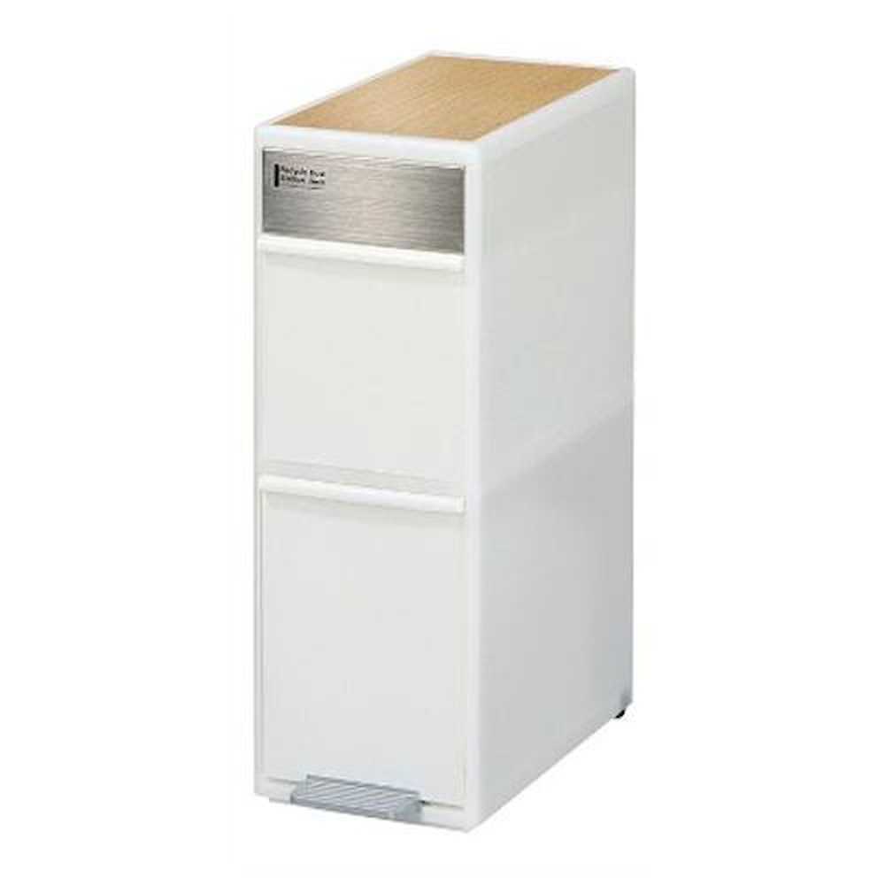 分別スイングステーションウッドトップ2段 ホワイト 【直送品】 返品・キャンセル・他商品と同時購入は不可