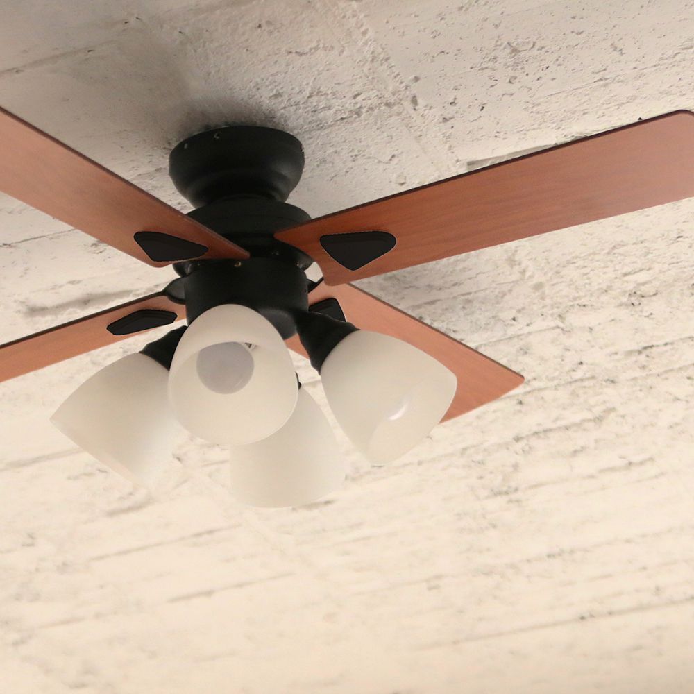 シーリングファン 4灯 ブラック BIG-101-BK メーカー直送▼返品・キャンセル不可【他商品との同時購入不可】