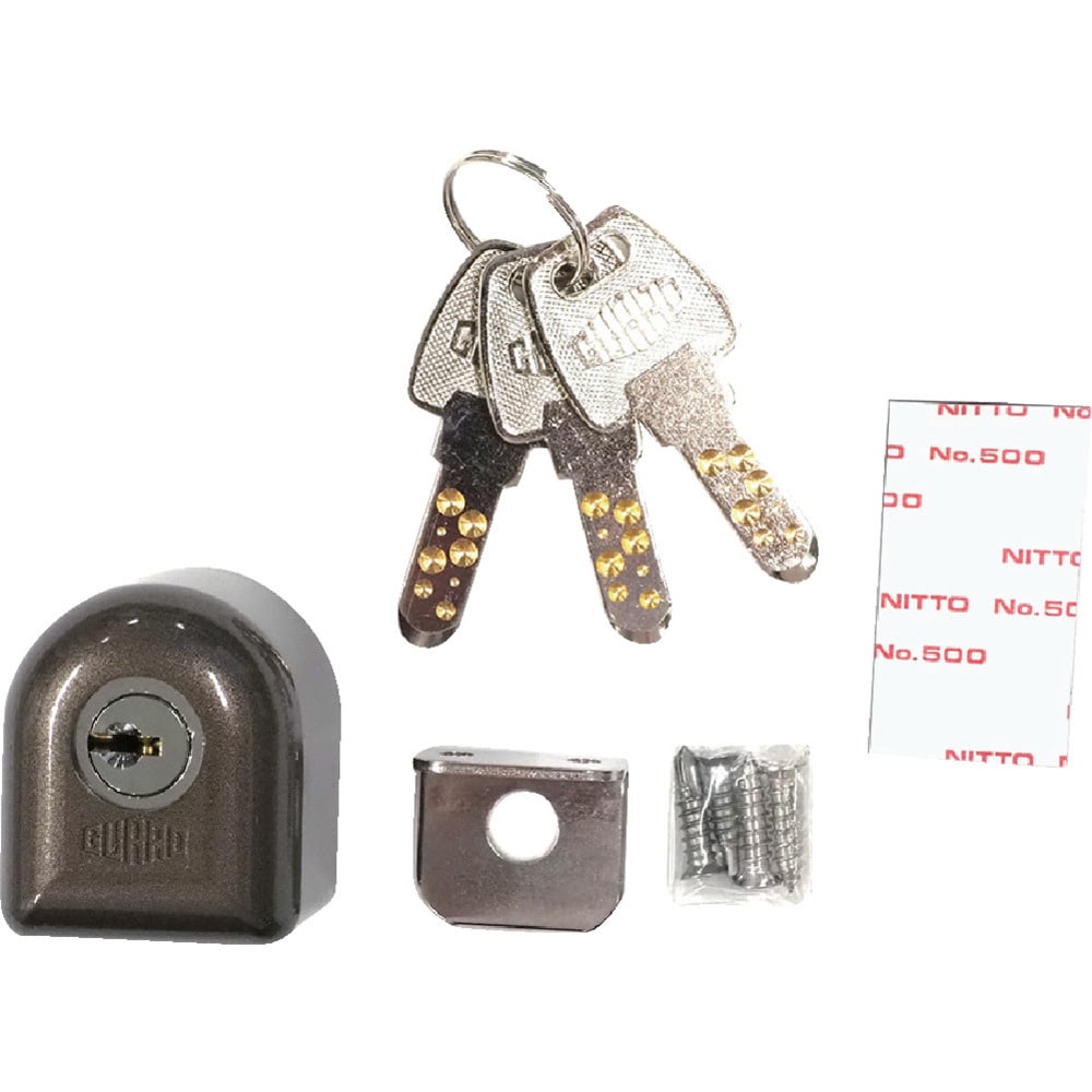 外開き用補助錠 ぼー犯錠 面付タイプ NO.550M メーカー直送 ▼返品・キャンセル不可[他商品との同時購入不可]