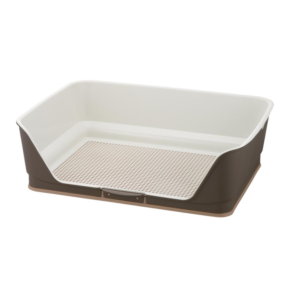 お掃除簡単ステップ壁付トイレ ワイド ダークブラウン メーカー直送▼返品・キャンセル不可[他商品との同時購入不可]