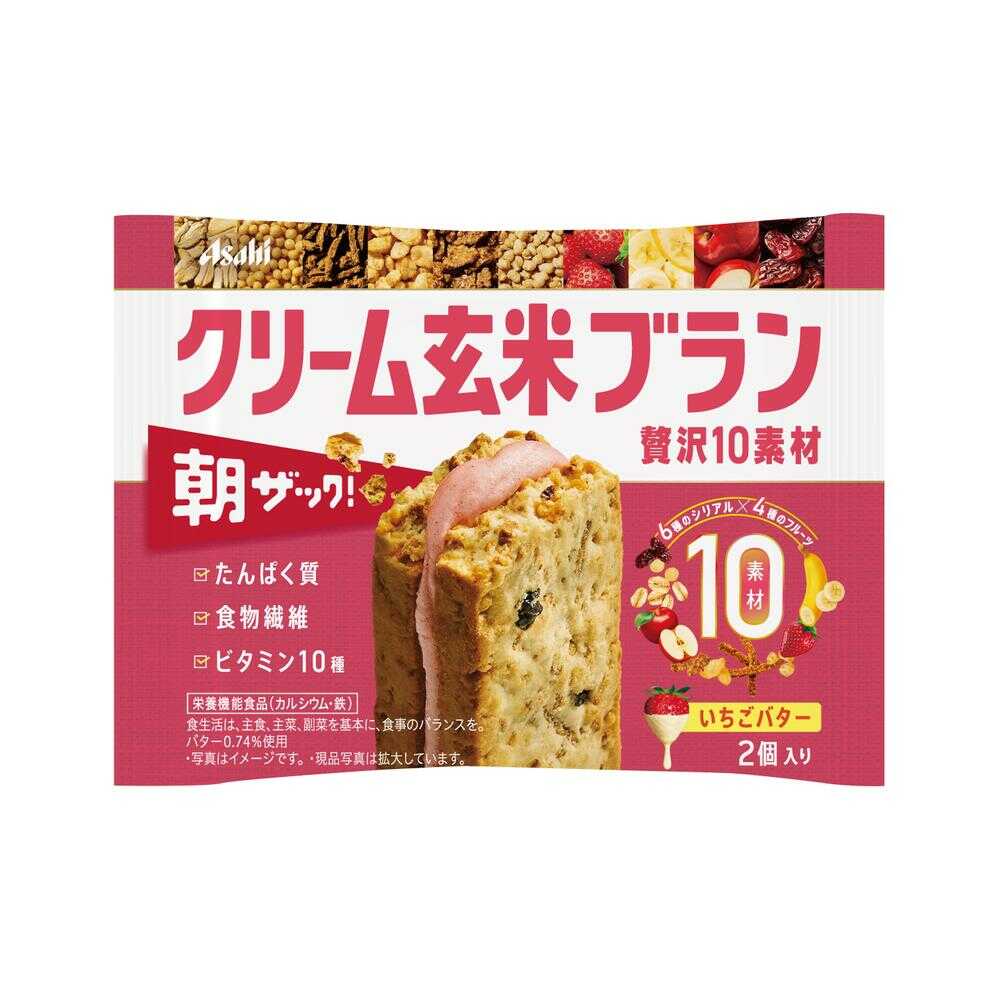 ◆アサヒ クリーム玄米ブラン 贅沢10素材 いちごバター 50g   【6個セット】