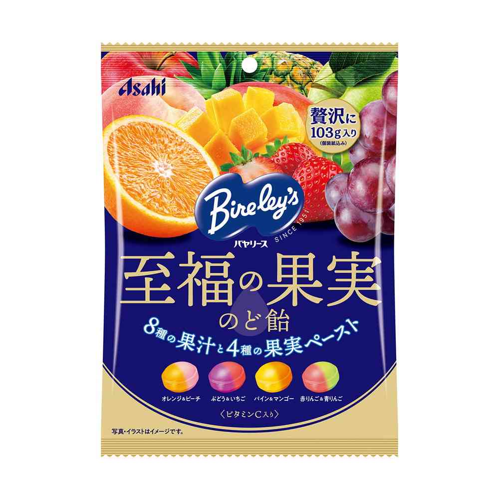 ◆アサヒ食品 バヤリース 至福の果実のど飴 103g [12個セット]