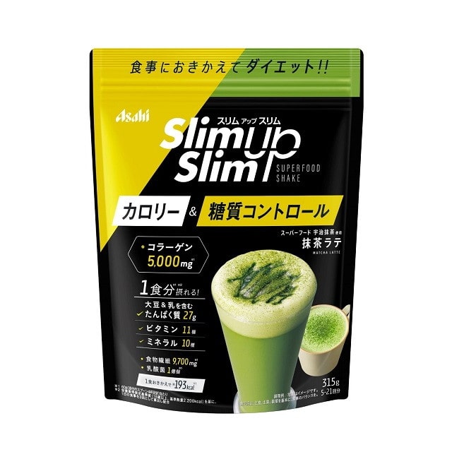 ◆アサヒ スリムアップスリム 酵素＋スーパーフードシェイク抹茶ラテ 315g