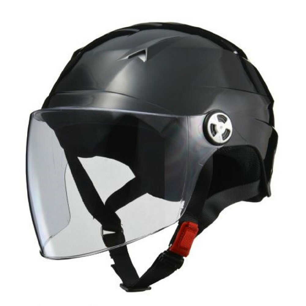 リ－ド工業 シ－ルド付ハ－フヘルメットBKーLL RE41BKLL