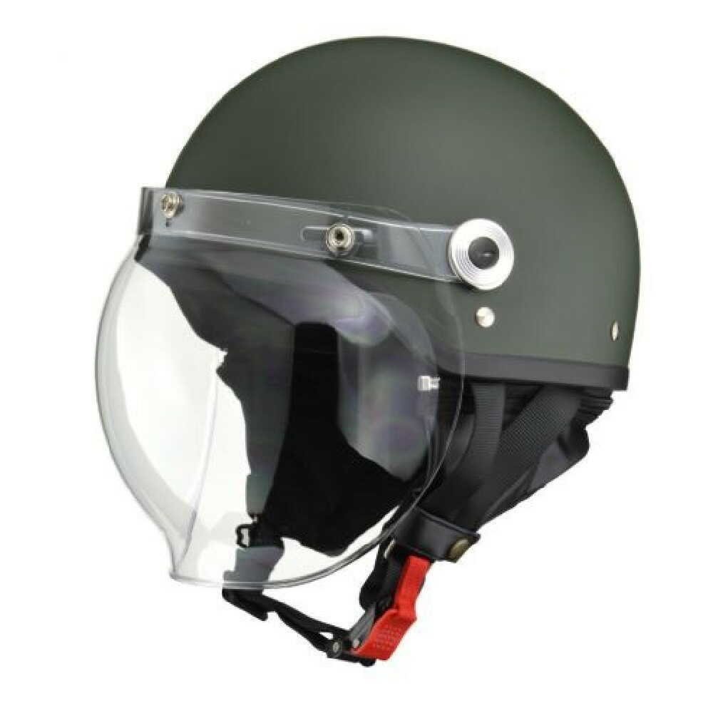 リ－ド工業 バブルシ－ルド付ハーフヘルメット マットグレ－ フリ－ CR760MATGR